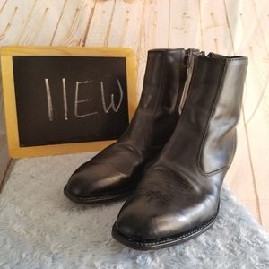 Laredo Black Leather Boots Size 11EW